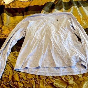 Baby blue polo shirt long sleeve
